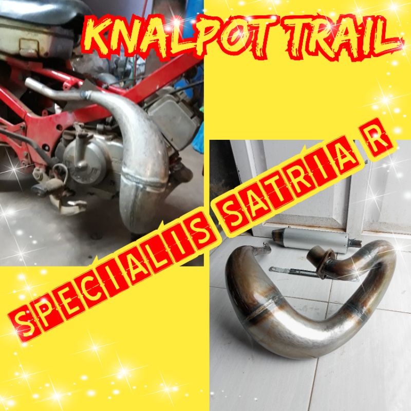 knalpot udang tril trail satria 2tak