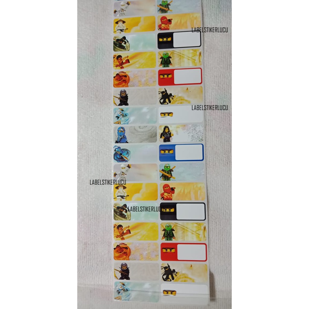 

Sticker Label Motif Ninja go (isi 42pcs) variasi gambar