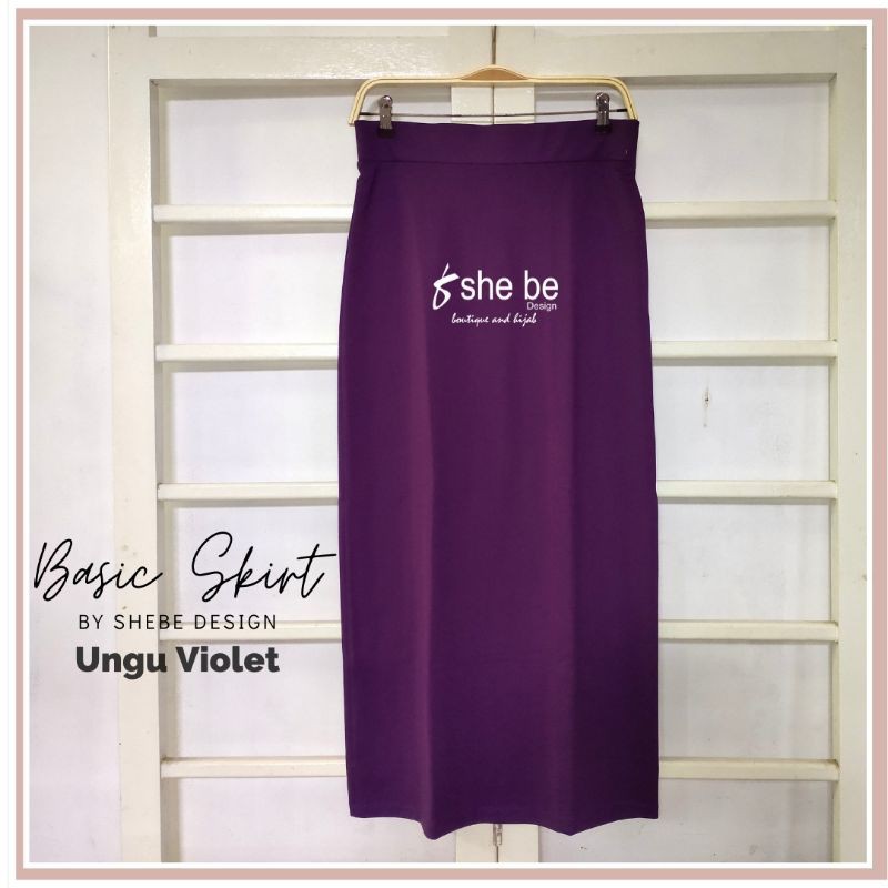 Rok span / Basic Skirt Ungu Violet by shebedesign