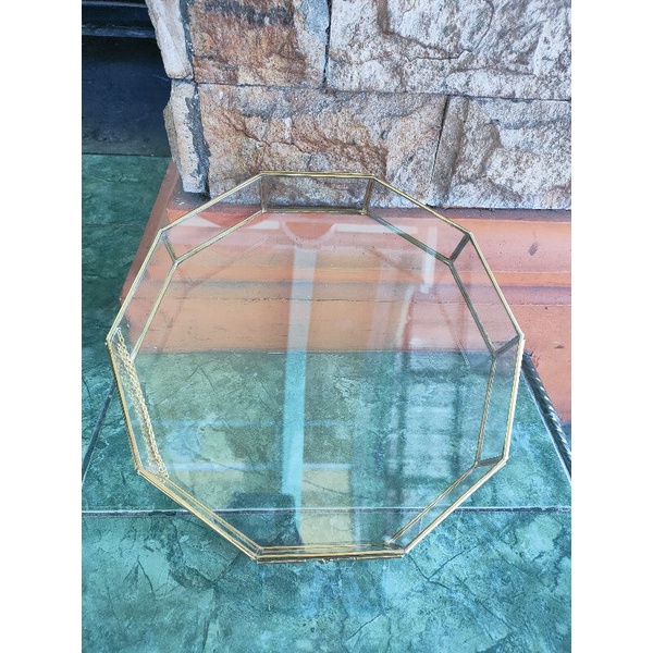 pigora mahar terrarium bulat transparan pigura mahar terarium frame mahar kuningan