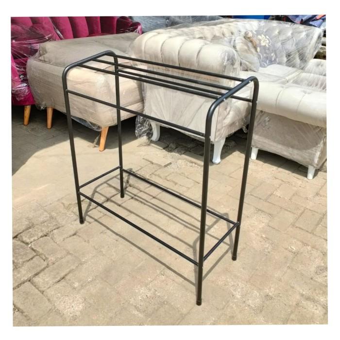 Laundry Jemuran Handuk / Rak Handuk Jumbo Stainless Aluminium Super Kokoh