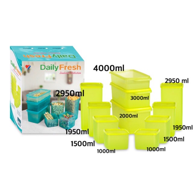 Toples Set Plastik Daily Fresh Isi 11 GBU