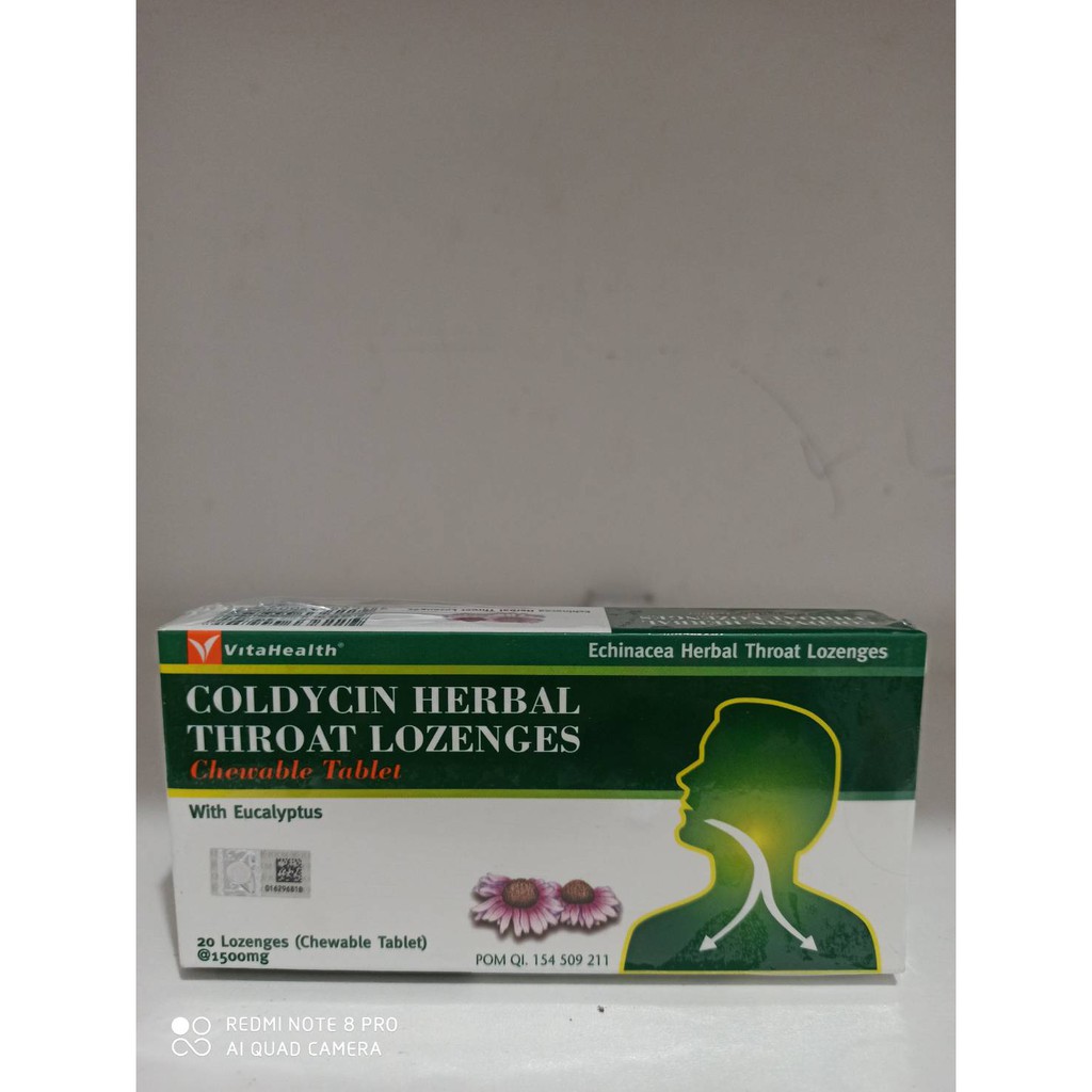 COLDYCIN HERBAL THROAT LOZENGES BATUK 20' VITAHEALTH
