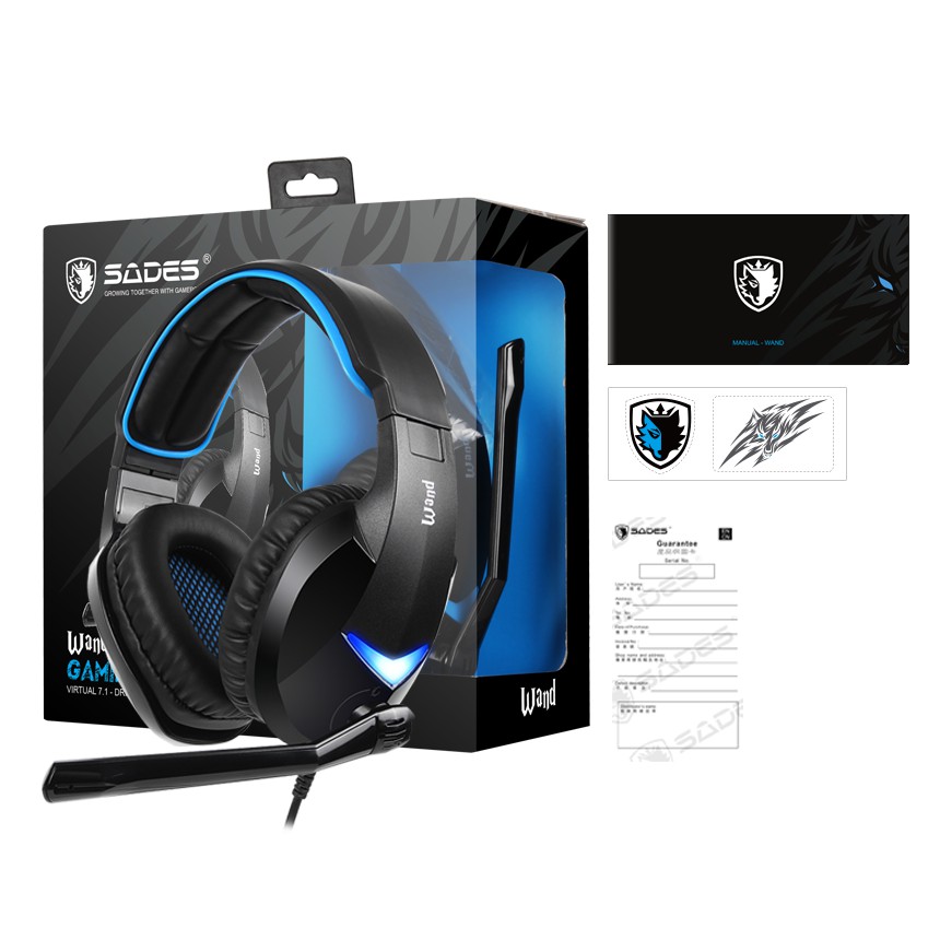 Sades Wand USB 7.1 Virtual Sound Gaming Headset