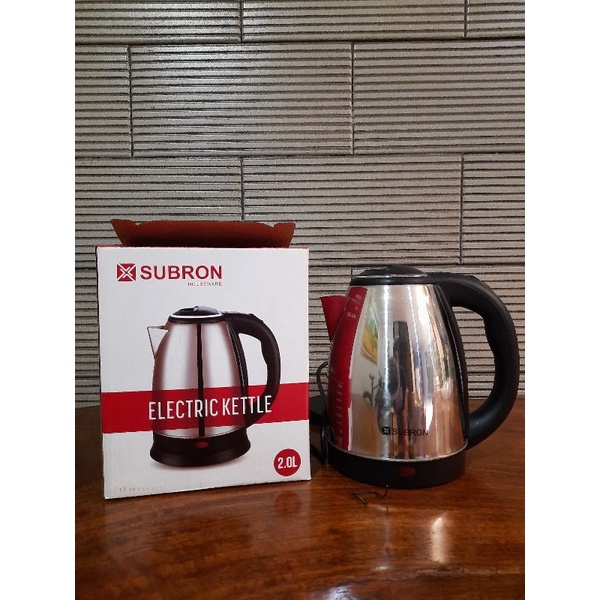 Teko listrik / Kettle listrik / Termos Electric Subron 2L - Silver