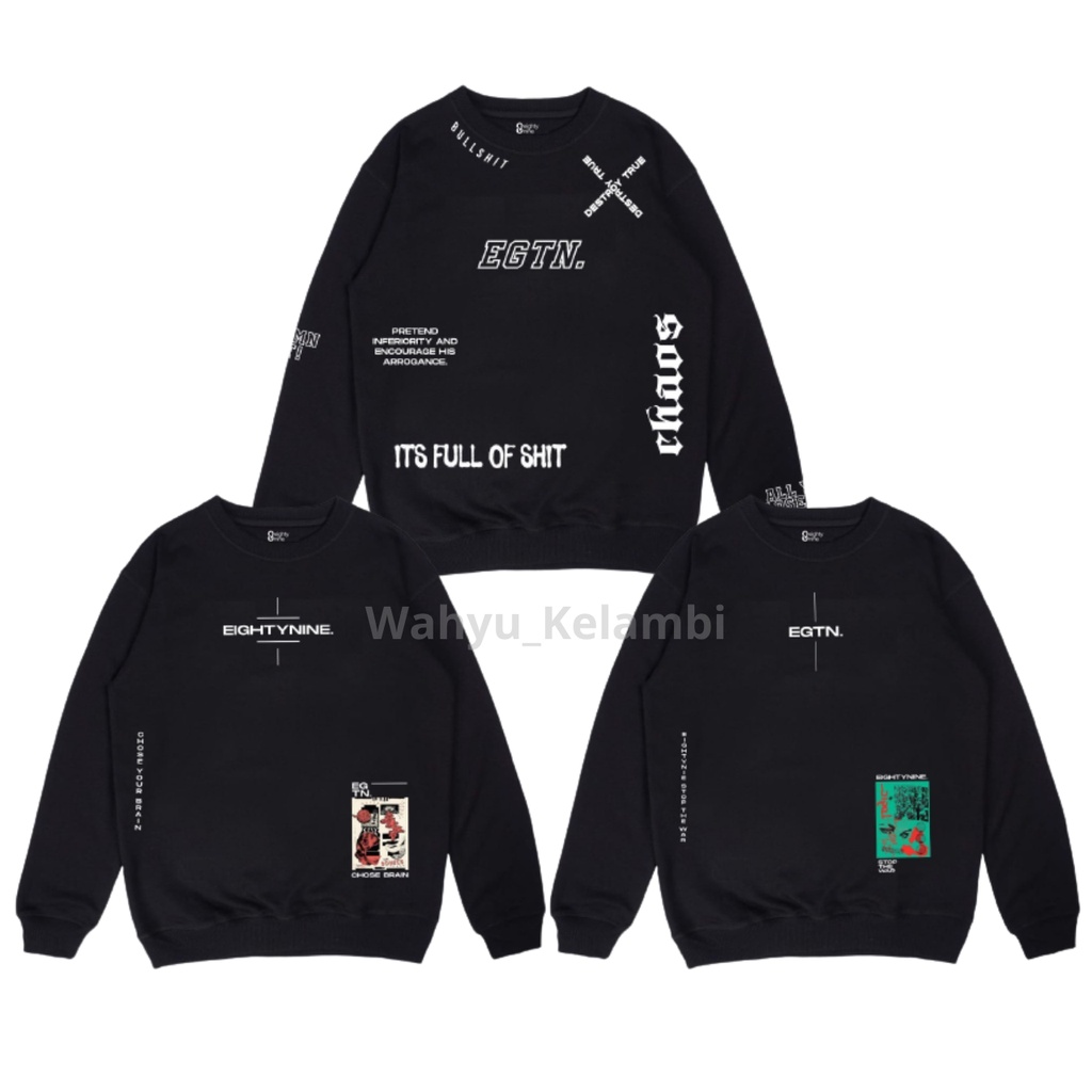 Switer Pria Swater Crewneck Cowo Bahajoo Warna Abu Misty Black Suiter Terbaru Sablon Simpel The Best Way Oblong Murah Distro Sweater