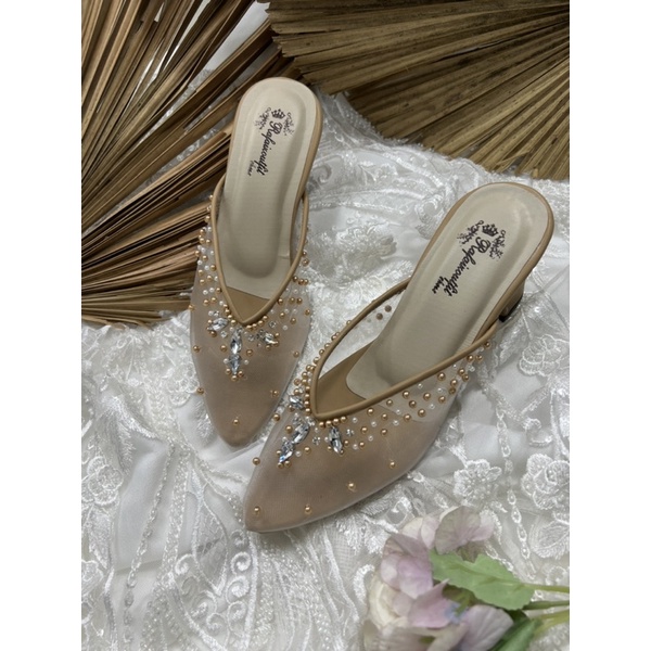 Rafaizoutfit sepatu naila nude heels sepatu pesta sepatu wanita tinggi 7cm tahu