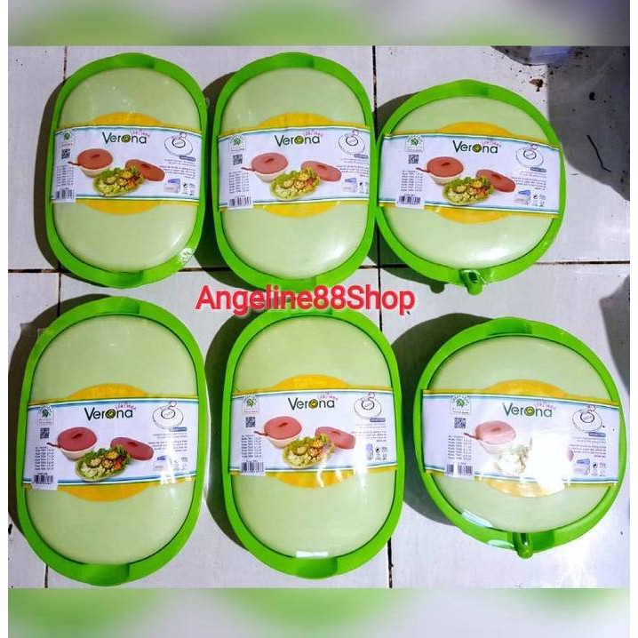 Verona Hijau Wadah Saji / Tempat Sayur & Tempat Makan 6 set Microwave