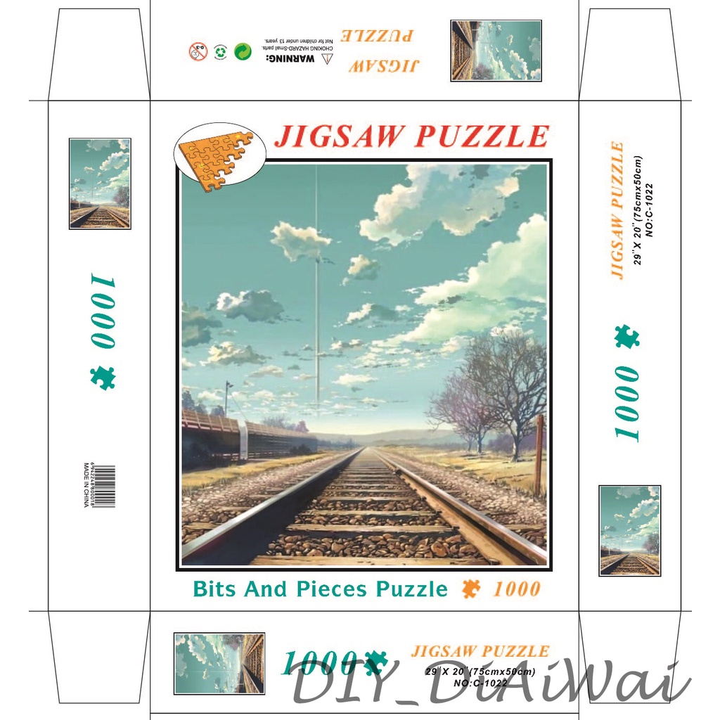 Puzzle Jingsaw 1000 pcs Uk.75x50cm - Train road