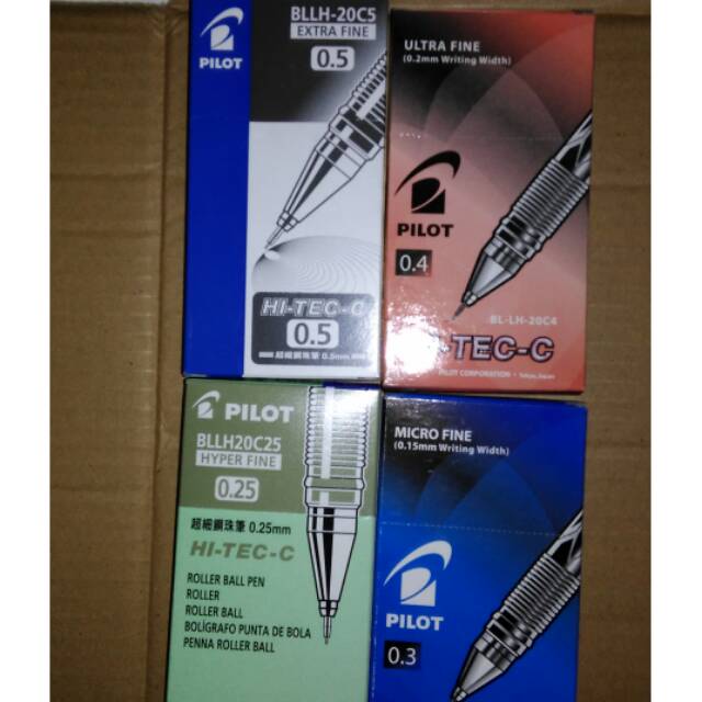 

PULPEN PILOT HI-TEC-C UKURAN 0.25/0.3/0.4/0.5