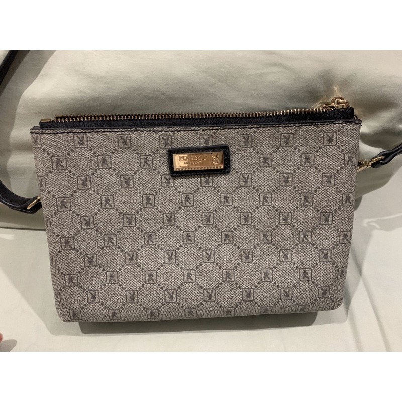 playboy bunny bag dual compartment pouch preloved