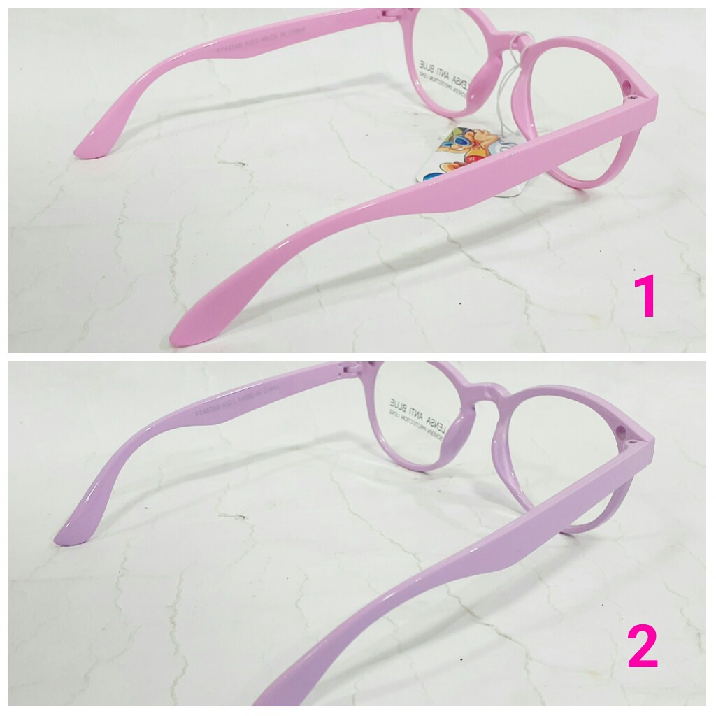 kacamata anak perempuan cantik lucu pintar kaca mata bening anti blue radiasi UV tak kena debu murah-2