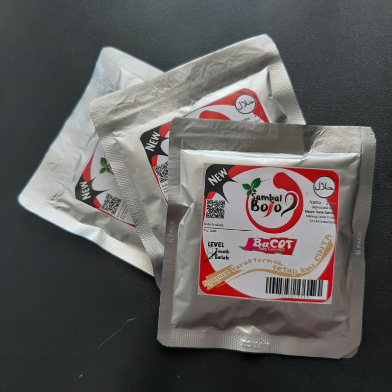 Sambal Viral Sambal Baby cumi Hot kemasan sachet 20gr (Bojo Bacot)