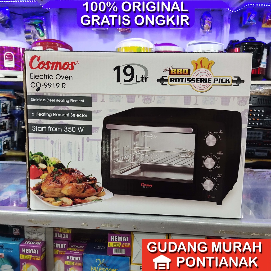 Oven Listrik Cosmos 19Liter 19 L CO 9919 R