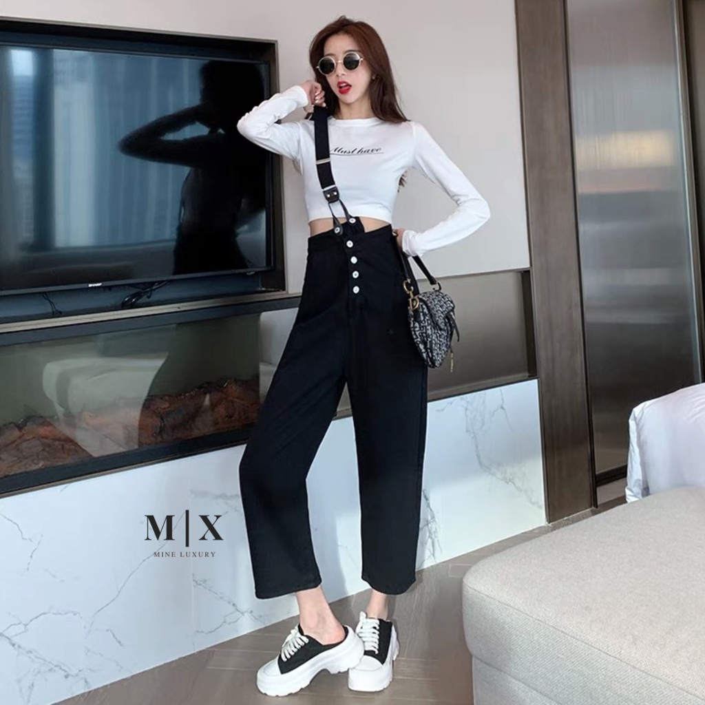 CELANA GANTUNG JEANS IMPORT WANITA CEWEK BOYFRIEND BAGGY FASHION PANJANG MX836