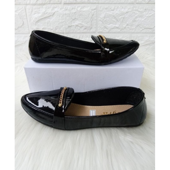 Sepatu Balet Wanita Viral Terbaru Model Rantai Emas Promo Flash Sale bisa COD