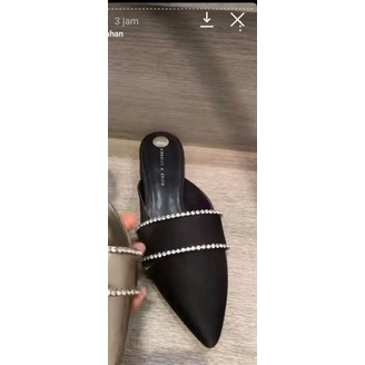 Sandal Hitam Flatshoes Rindi