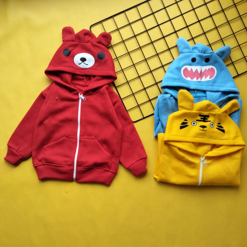 jaket mantel bayi fleece karakter 3-18 bulan