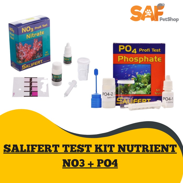 SALIFERT TEST KIT NITRATE PHOSPHATE PAKET HEMAT AQUARIUM AIR LAUT