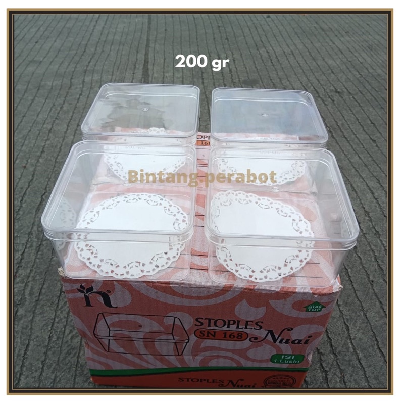 Toples Mika Dessert Box Mini Nuai SN 168 ( 200 gr ) / Toples Kue Kering Nuai SN 168 / Toples Kue Nas