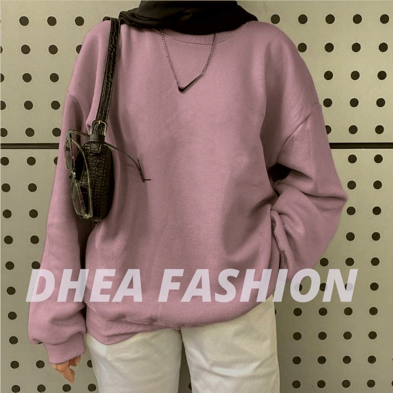 Sweater Basic Warna Taro Korea Style | Sweater Pria &amp; Wanita | Dhea Fashion