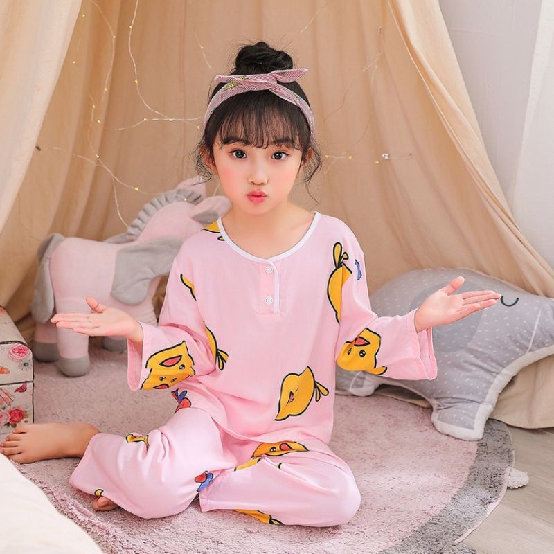 AN-28 Piyama  baju tidur anak katun organik premium Quality / Piyama Anak Motif Lucu