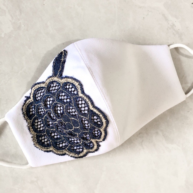 Masker kain putih | masker kain brukat | masker kain bunga | masker kain premium | masker kain hitam