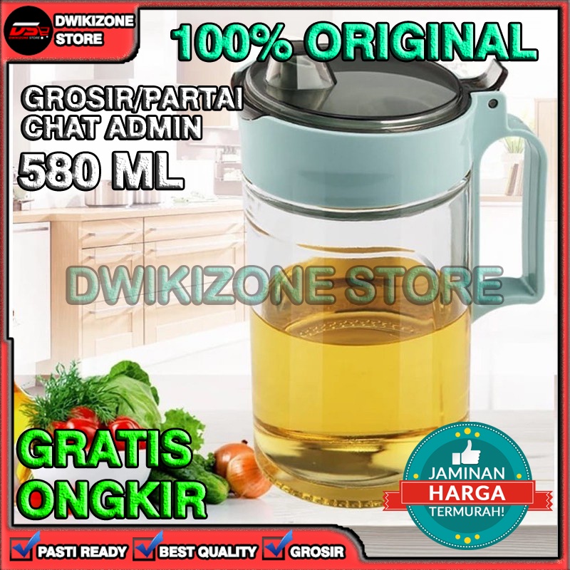 [DZS] BOTOL TEMPAT MINYAK OILPOT KACA 580ML 580 ML 0.5L