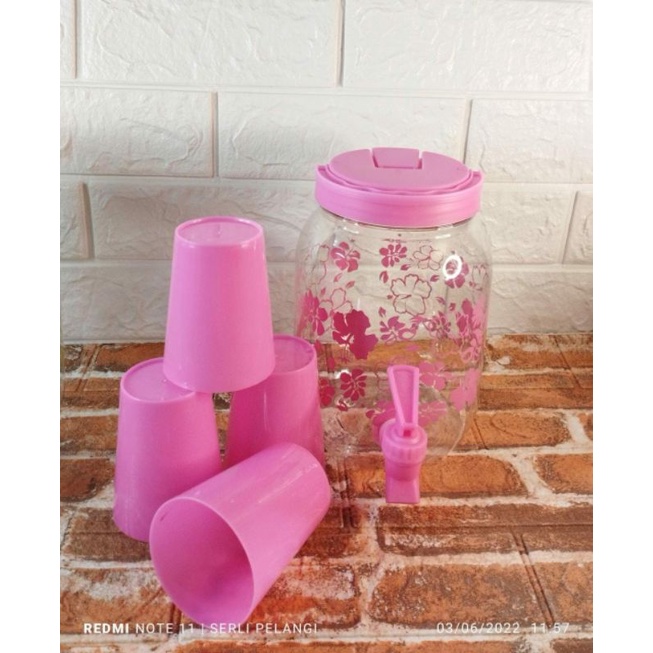 HOT PROMO DRINK JAR SET 5 PCS 2, 5 LITER