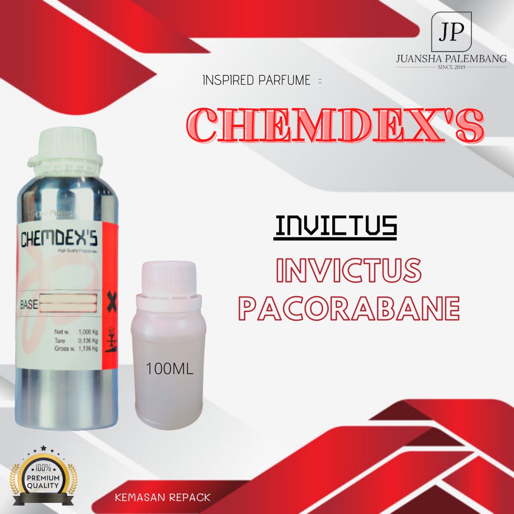 BIBIT PARFUM MURNI | INVICTUS / INVICTUS PACORABEN | CHEMDEX | REPACK | 100 ML