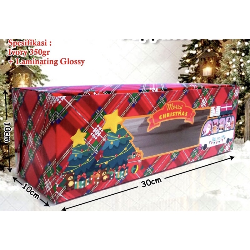 

BOX DUS KUE HAPPINESS NATAL MERRY CHRISTMAS