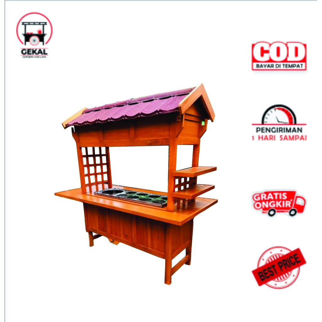 Gerobak dimsum, booth jualan dimsum  gerobak jualan dimsum kayu Angkringan jepang