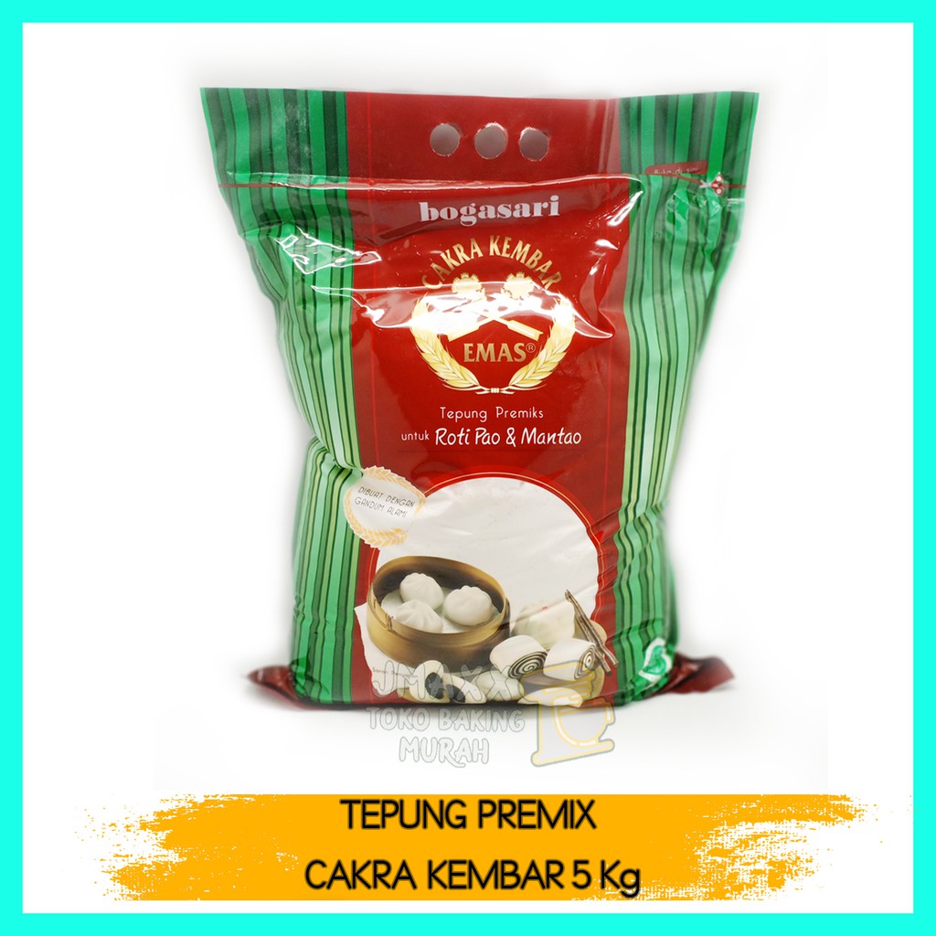 

TEPUNG TERIGU CAKRA KEMBAR EMAS PAO & MANTAU 5KG