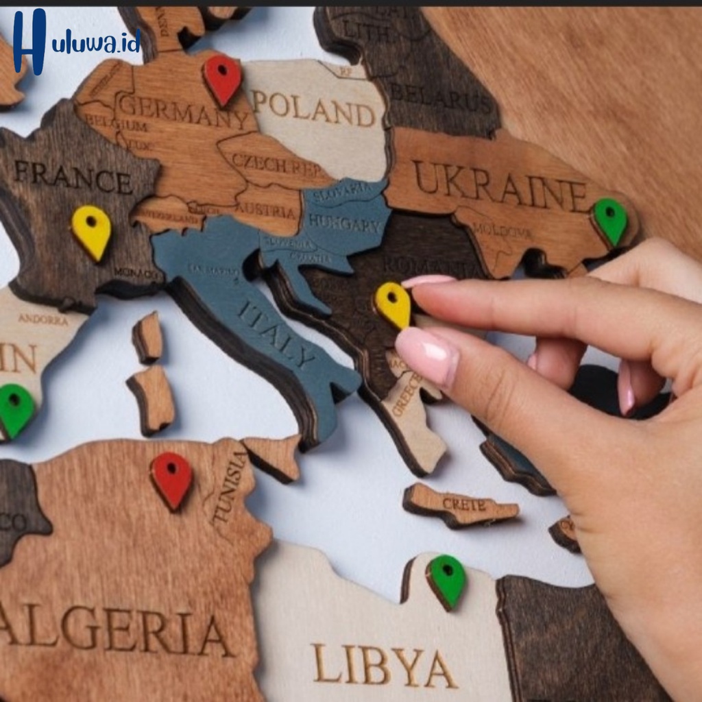 

Push Pin Peta Dunia / Penanda Peta Atlas/Map Marker