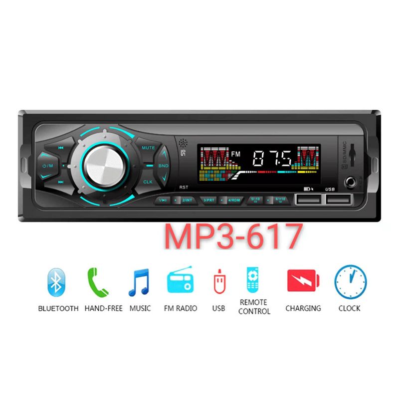 Taffware Tape Audio Mobil MP3 Player Bluetooth Wireless Receiver 12V - MP3-617