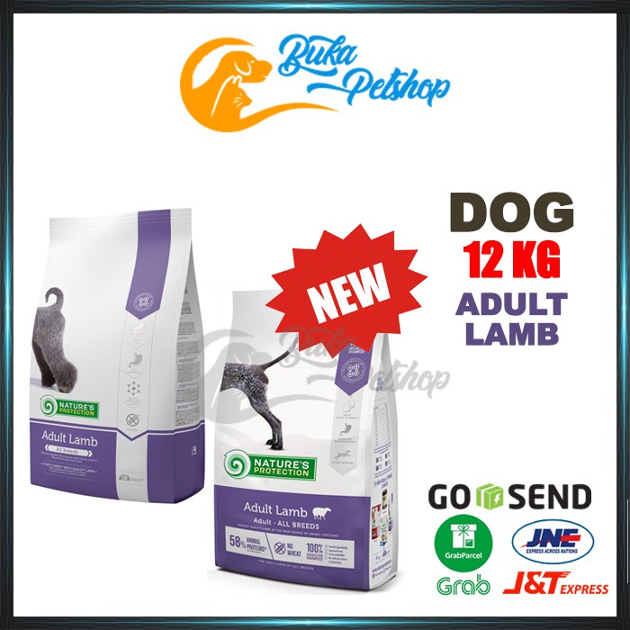 Makanan Anjing NATURE PROTECTION Adult Lamb 12kg [ Gojek / Grab ]