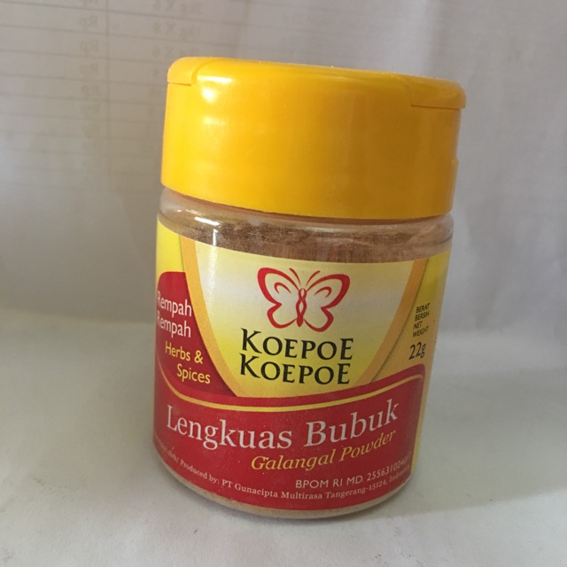 Lengkuas Bubuk Koepoe koepoe Galangal Powder Kupu kupu 22gr