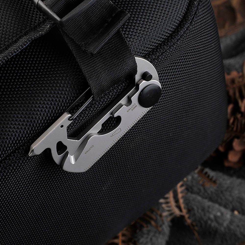 Augustina Gantungan Kunci Outdoor Stainless Steel Multifungsi Multi Pocket Alat Climbing Camping Pembuka Botol