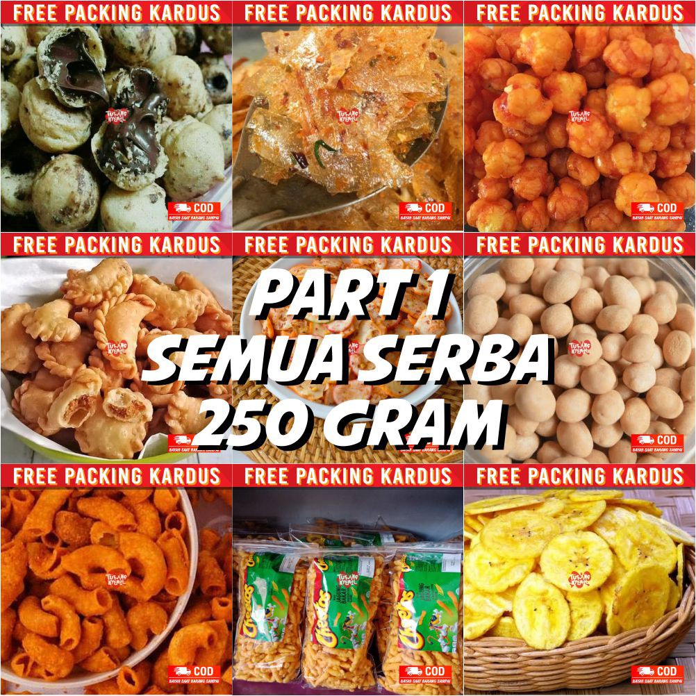 Jual Snack Kiloan Serba 250 Gram Makanan Ringan Cemilan Camilan Jajanan