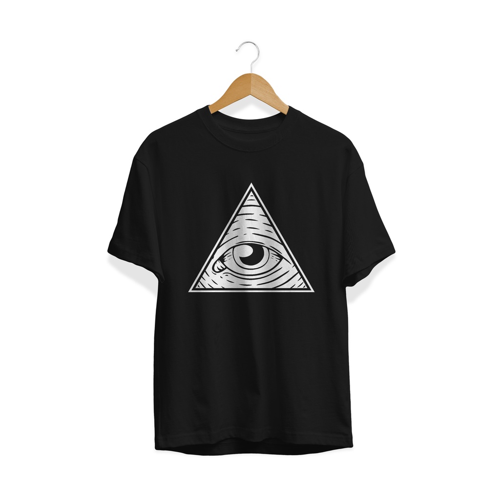 T-SHIRT KAOS LOGO ILUMINATI DEPAN UNISEX