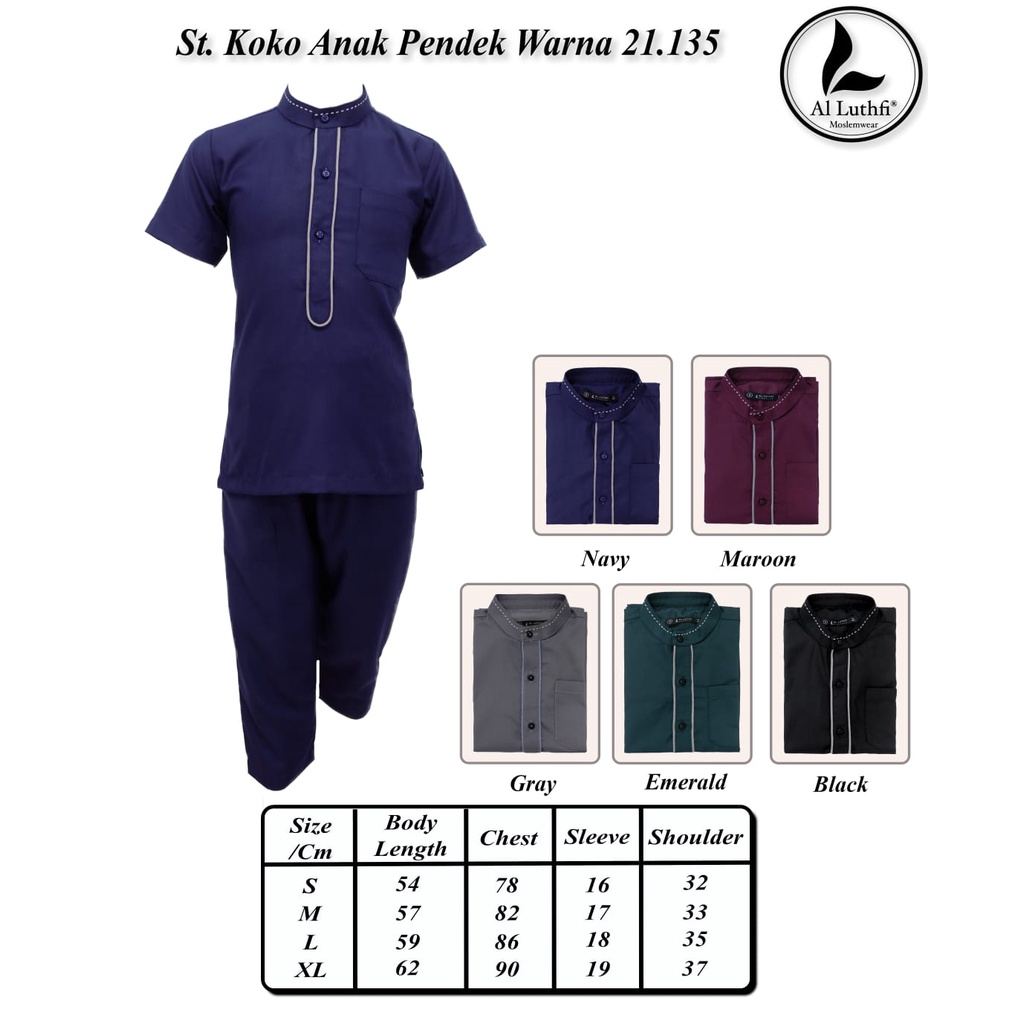 Baju Koko Anak Laki | Setelan Muslim Anak Al-Luthfi