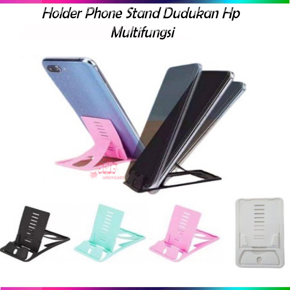 Foldable Phone Holder Mini Stand Card Holder Phone Stand Dudukan Hp Multifungsi Phone Tablet Stand Warna - ACAK / RANDOM