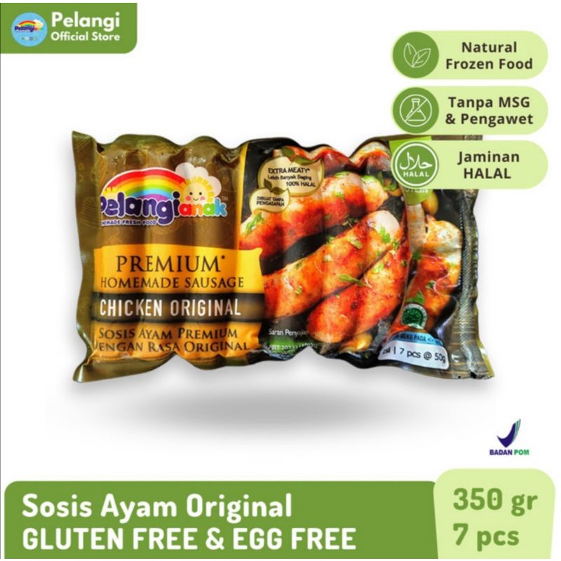 

Sosis Ayam Non MSG & Pengawet / Pelangi Anak Frozen Food Bogor Lauk Instan sehat beku alami