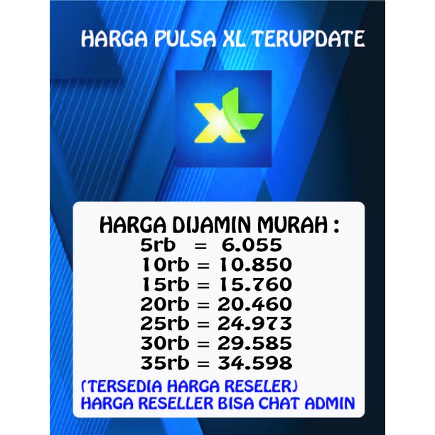 PULSA XL MURAH/PULSA TRANSFER XL/PULSA ISI ULANG XL/PULSA XL 5RB-35RB