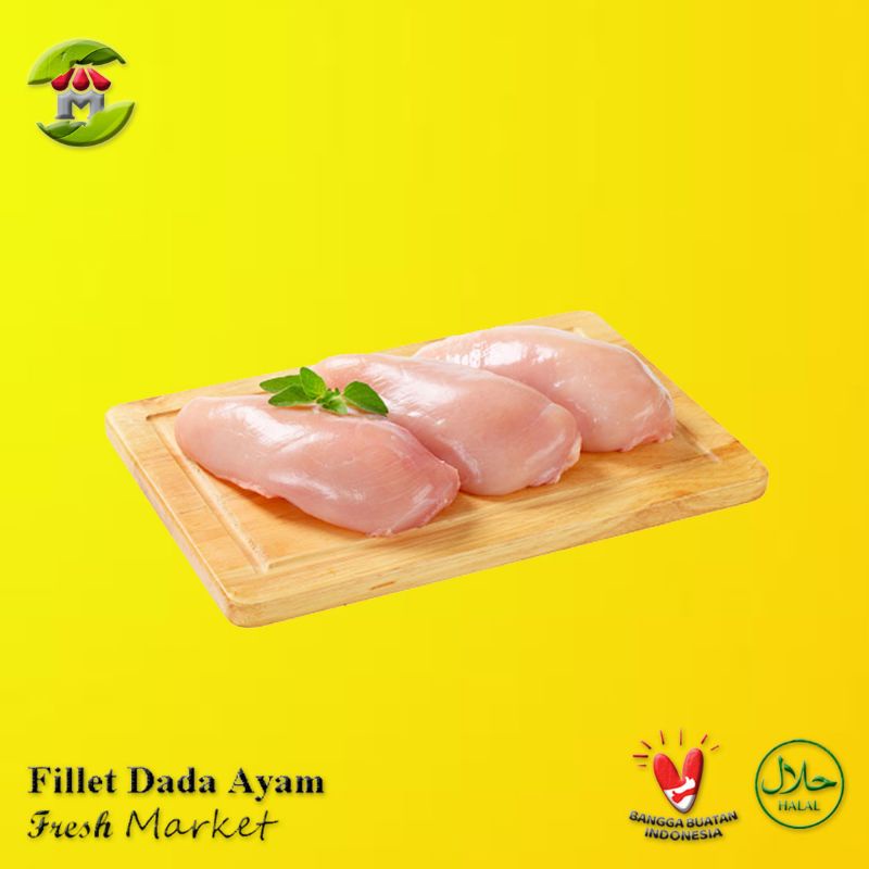

[JAKBAR] Boneless Fillet Dada Ayam Tanpa Kulit Pack 970gr - 1kg
