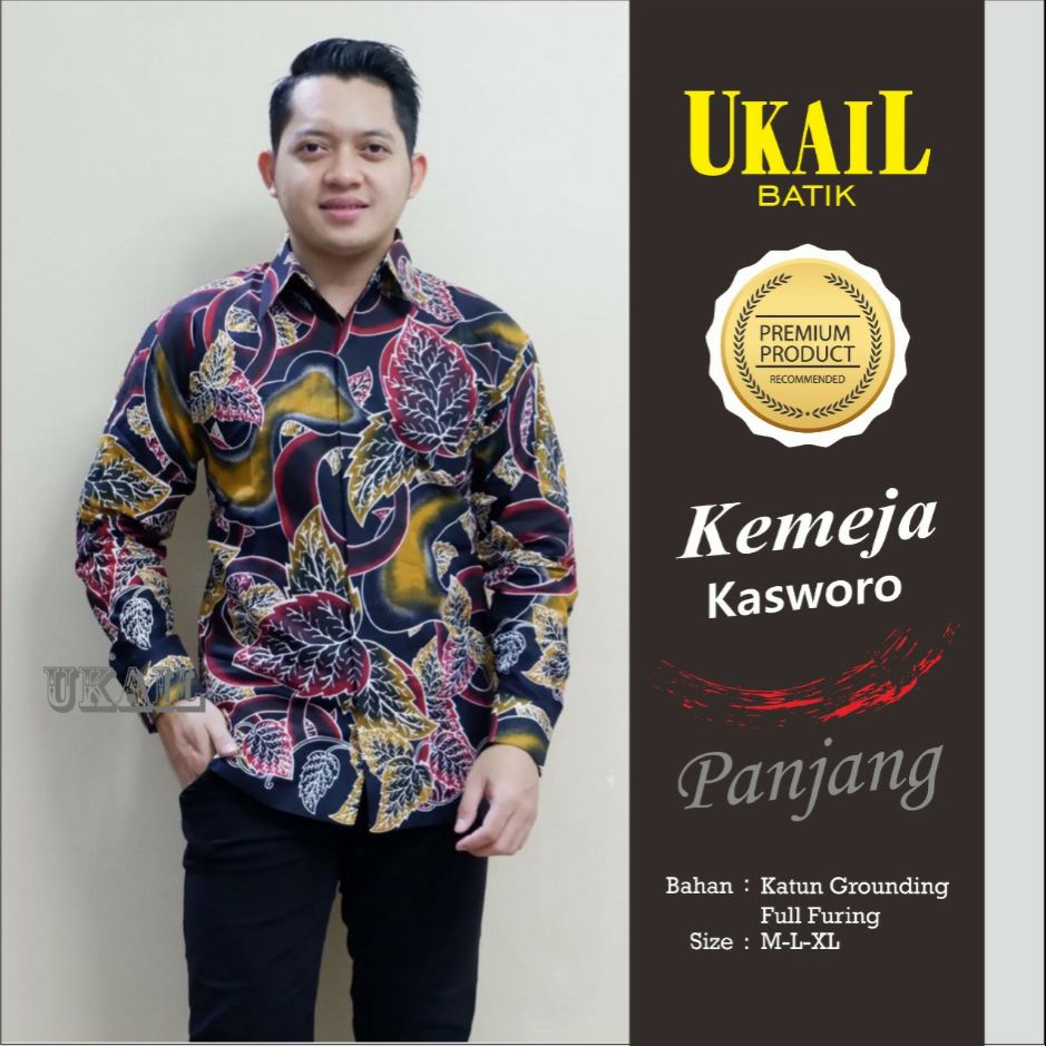 Kemeja Batik Exclusive Lengan Panjang KEMEJA KASWORO Baju Batik Terbaru Batik Lengan Panjang Furing