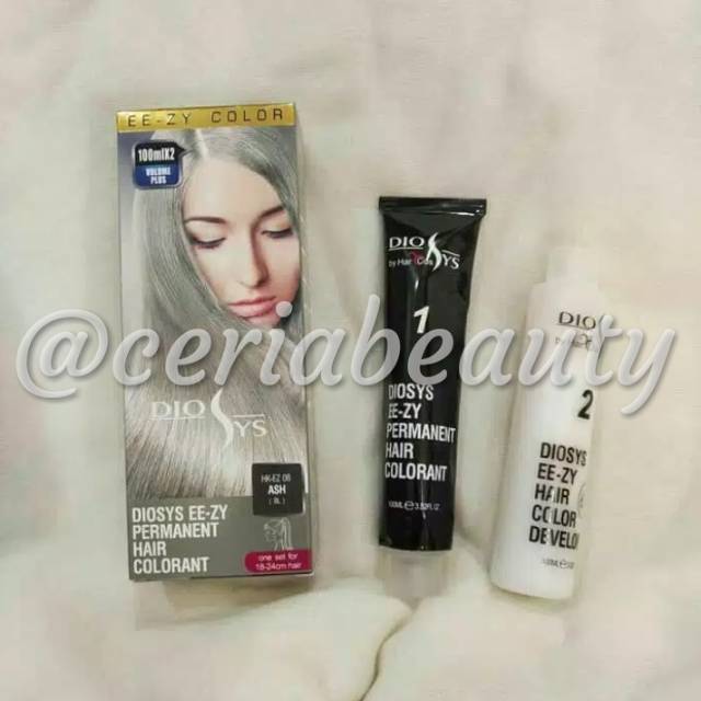 Diosys Cat Rambut Ash ( Silver ) / Cat Rambut Diosys Warna Silver
