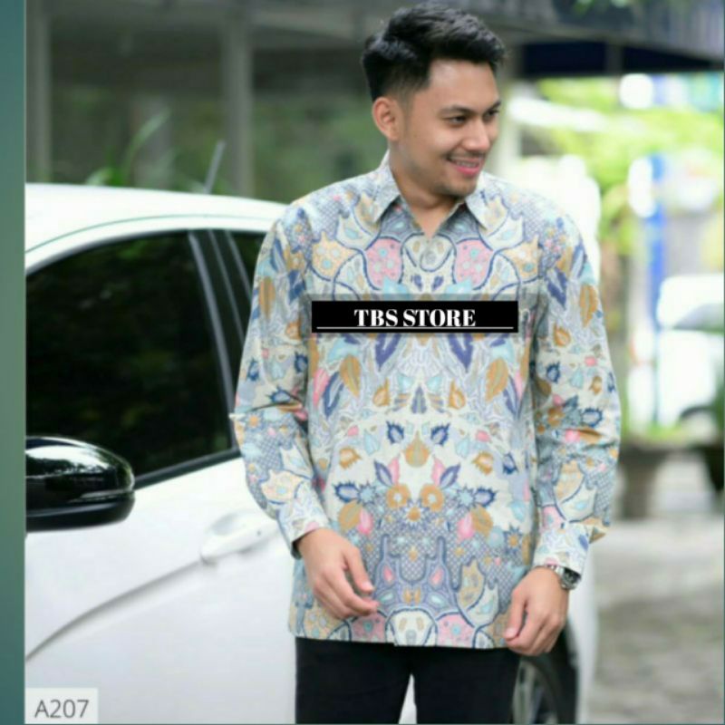 batik pria lengan panjang batik baturaden batik prabu fiit reguler