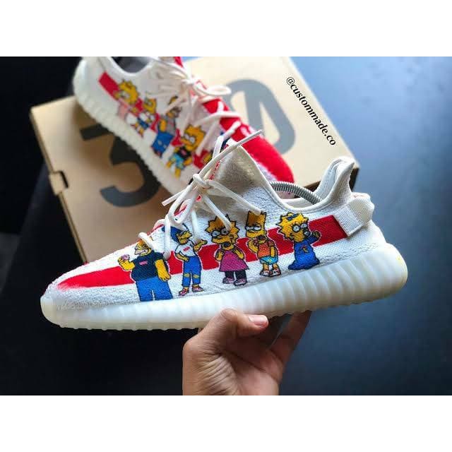 sepatu sneakers pria wanita adidas yeezy boost 350 x simpson