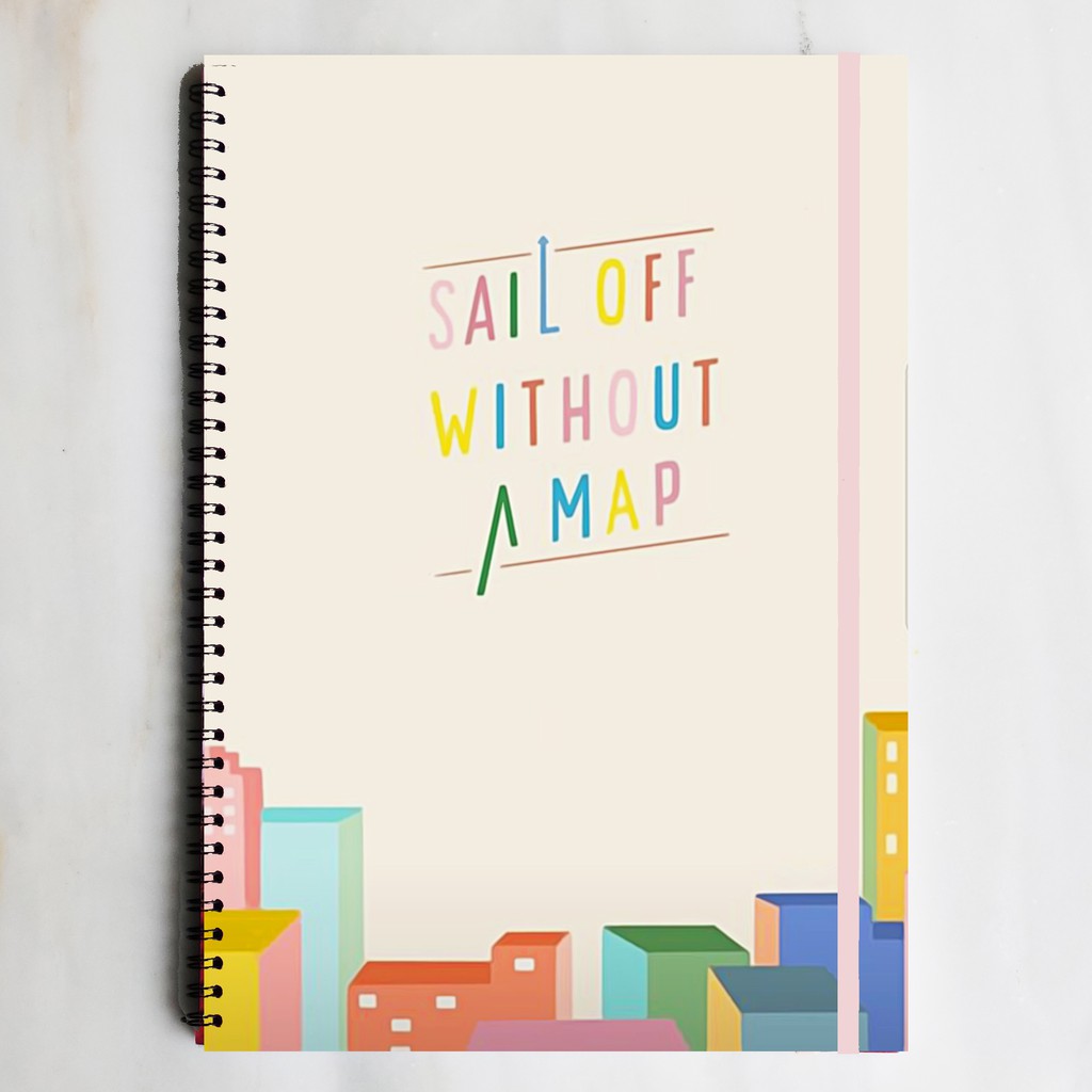 

[START-UP] SAIL OFF Aesthetic Quote Spiral Notebook Diary Journal Buku Tulis Catatan Sekolah Kuliah